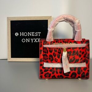 Brandon Blackwood red leopard pony hair kuei bag